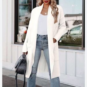 ANRABESS Long Sleeve Open Front
Draped Cardigan with Pockets